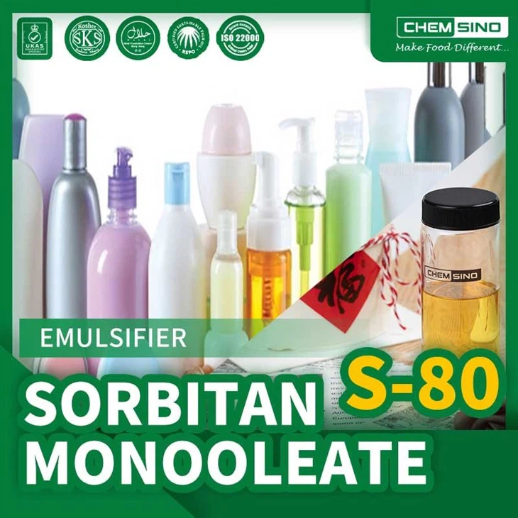 Food And Cosmetics Additive Sorbitan Monooleate Emulsifier