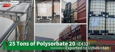 25 ton polisorbatu 20 (E432) wyeksportowanych do Uzbekistanu