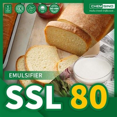 Mleczan stearoilu sodu SSL80 procent jako skuteczny polepszacz ciasta